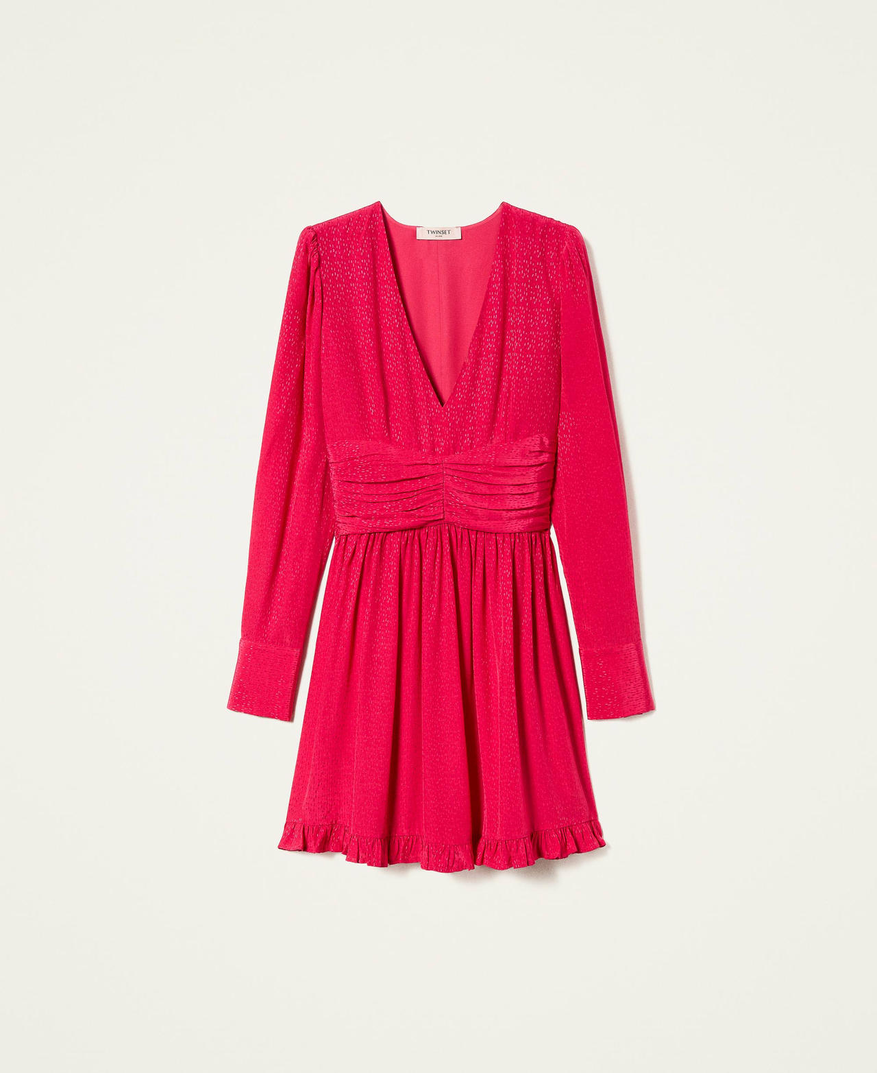 Robe jacquard animalière avec volant