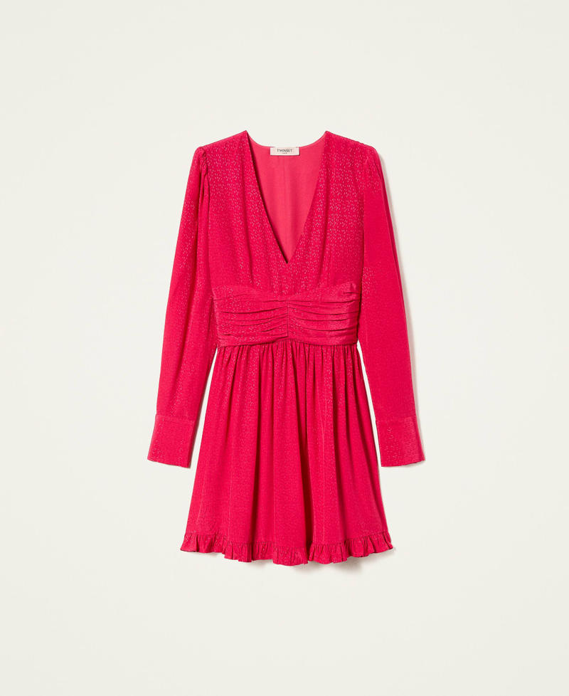 Robe jacquard animalière avec volant