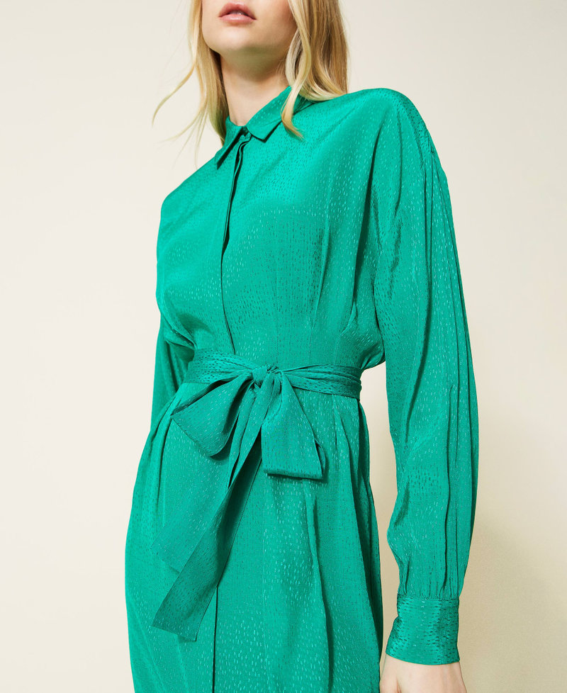 Robe chemisier jacquard animali&egrave;re