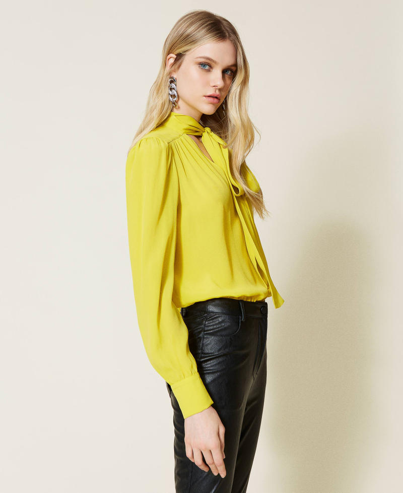 Blakely Pussy Bow Blouse - Plum Silk main image 1