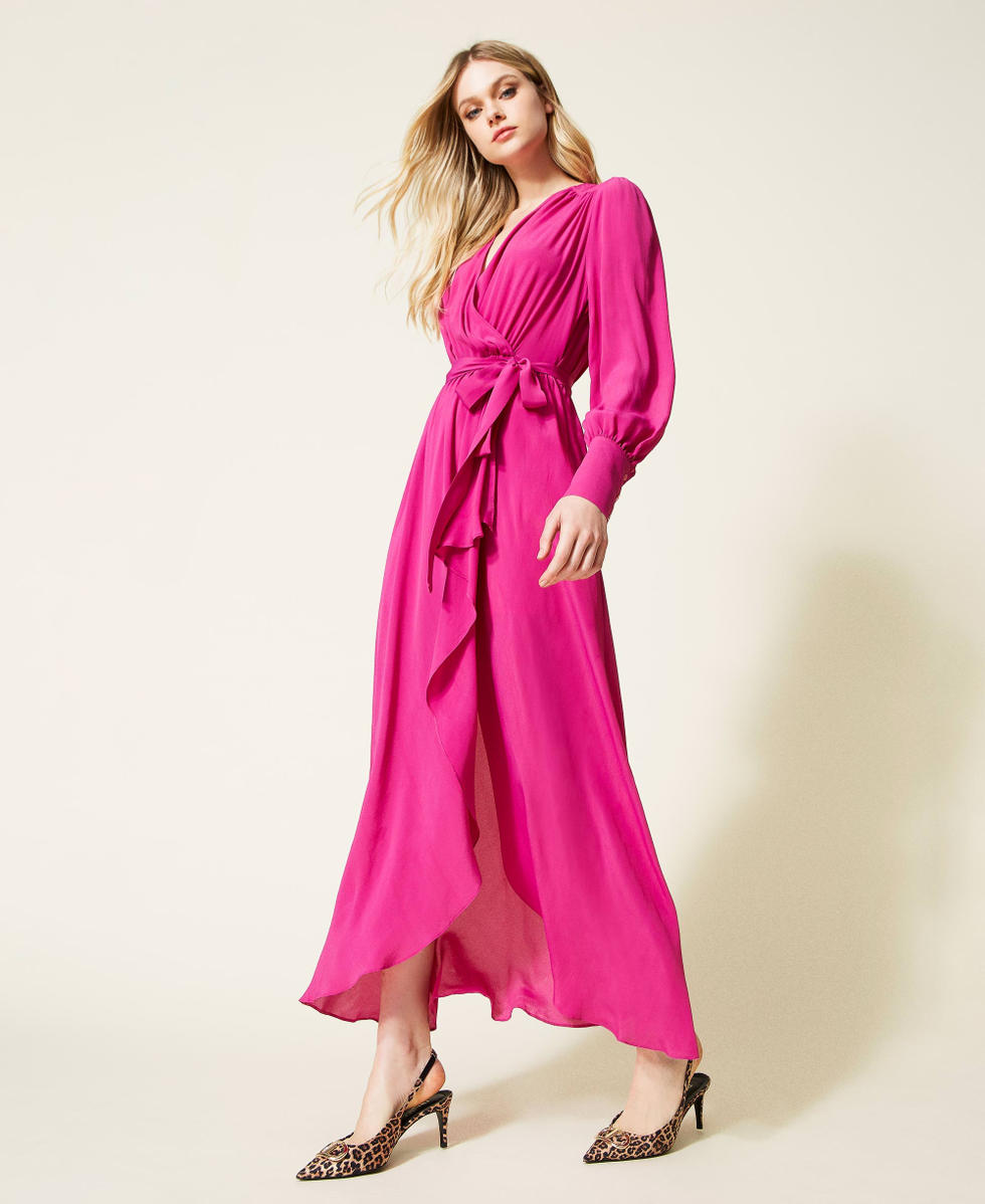 Vestito lungo fucsia hot sale