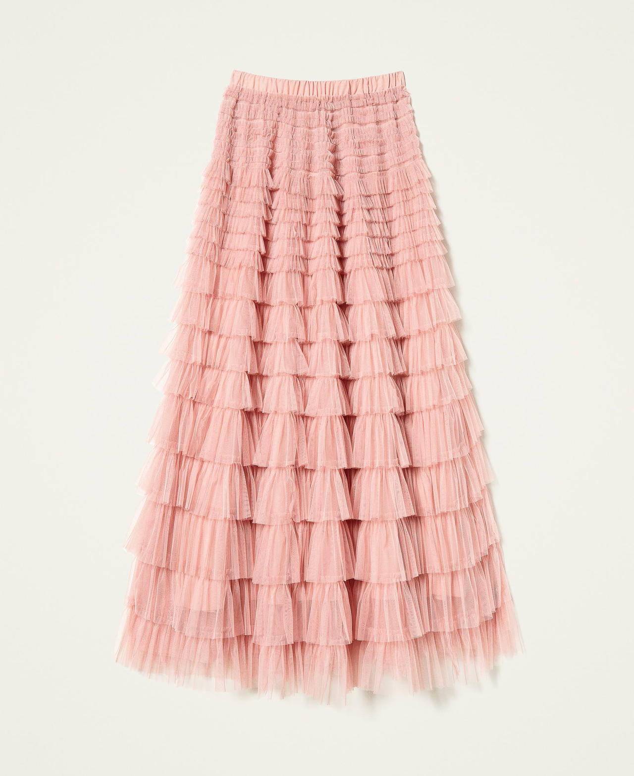 Длинная юбка из плиссированного тюля Розовый Parisienne женщина 222TP2111-0S