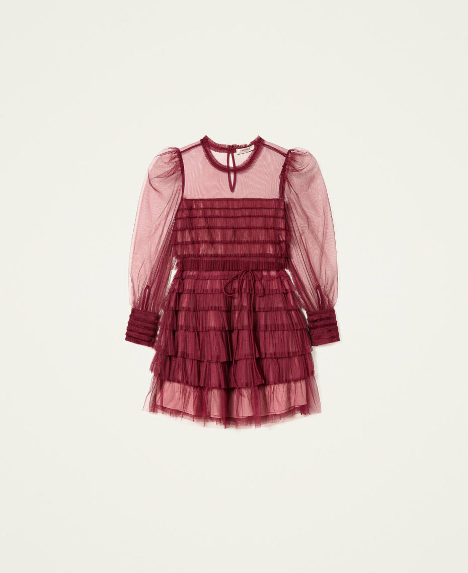 Короткое платье из плиссированного тюля Grape женщина 222TP2113-0S