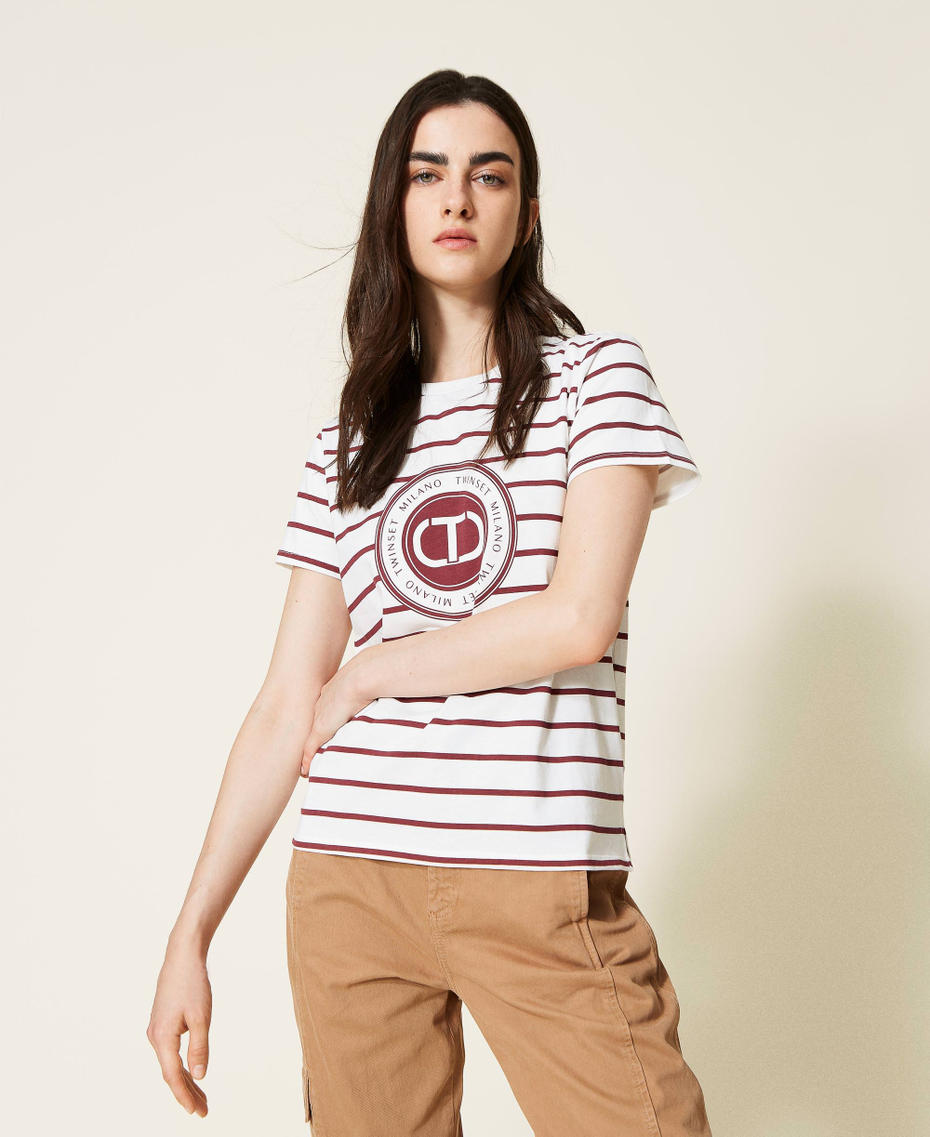 Striped t-shirt with logo
