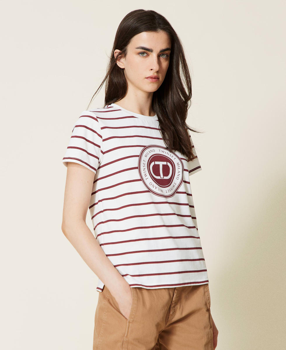 Striped t-shirt with logo