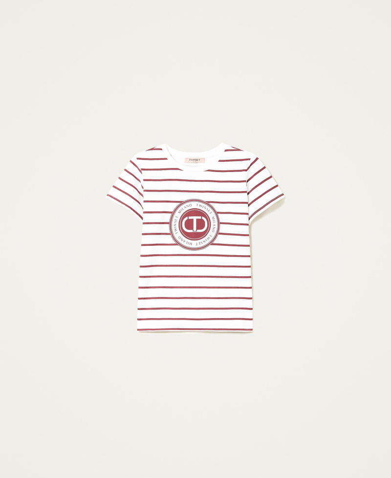 Striped t-shirt with logo