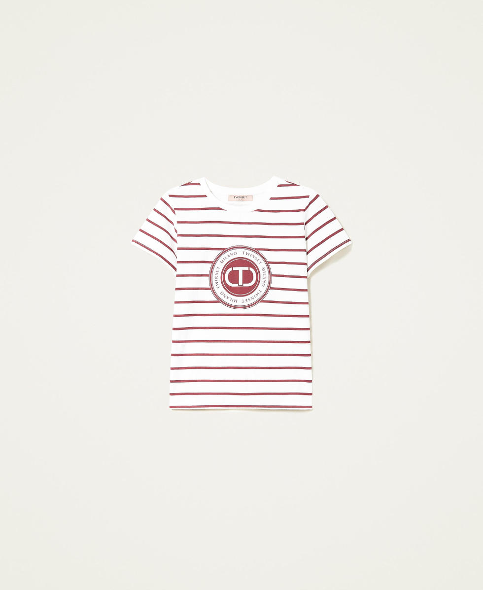 Striped t-shirt with logo