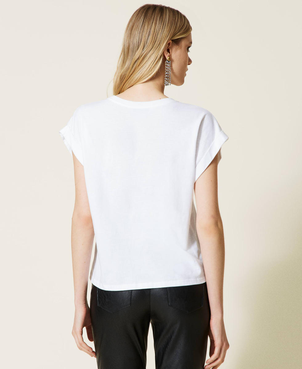 T-shirt with animal print logo
