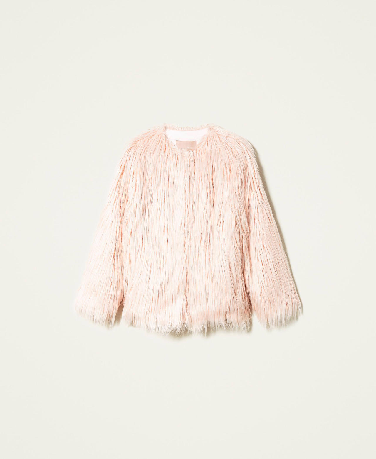 Короткое пальто из искусственного меха Розовый Parisienne женщина 222TP2181-0S