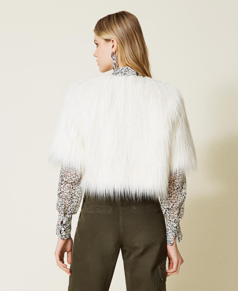 Faux fur cropped jackets