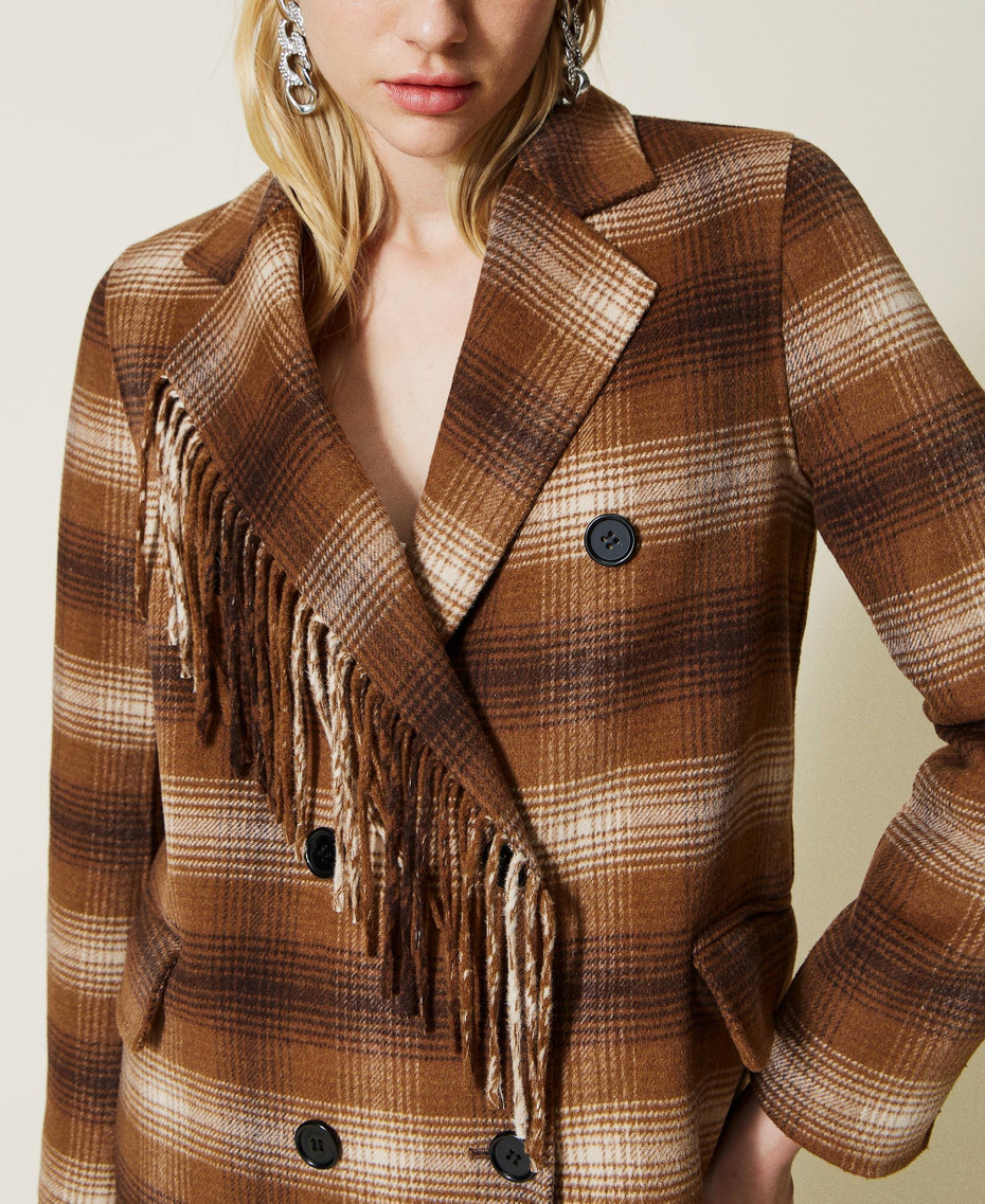 Cappotto in panno double check