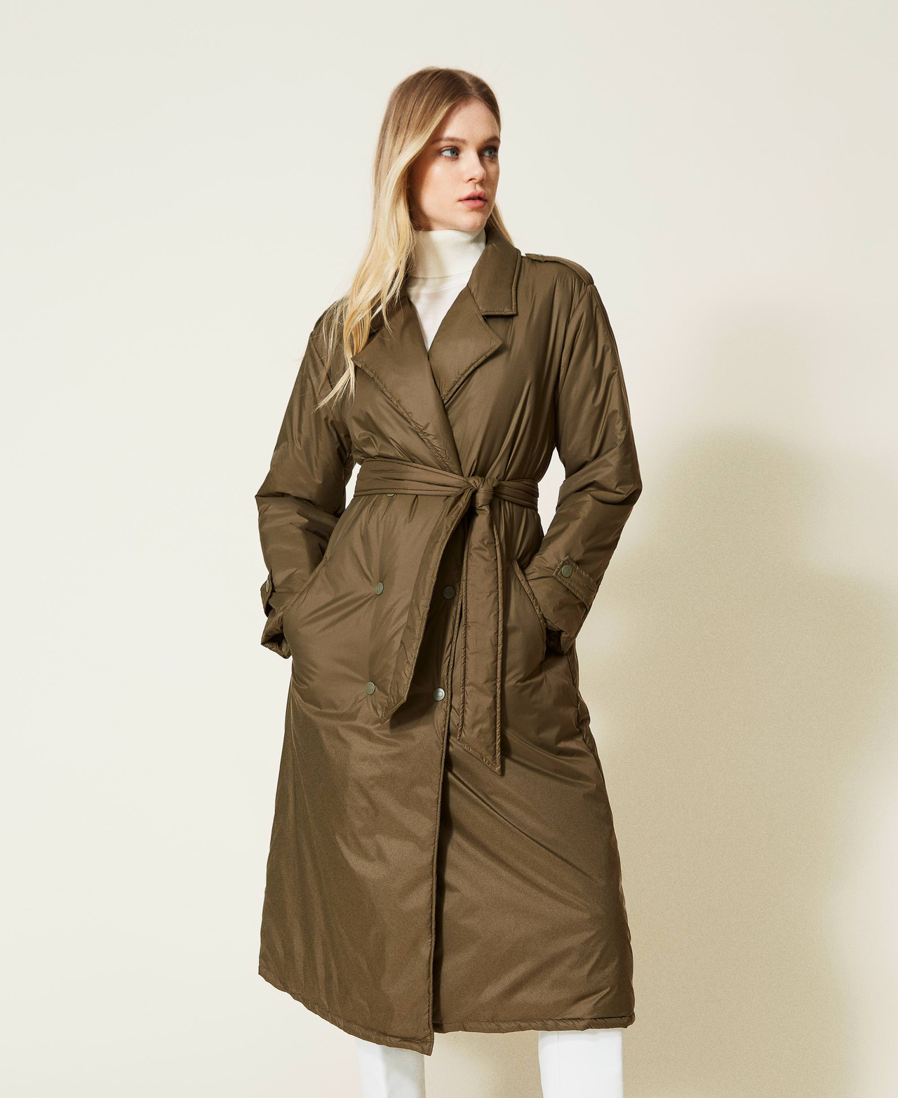 Wattierter trenchcoat clearance