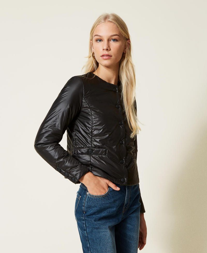 Padded Mandarin collar jacket