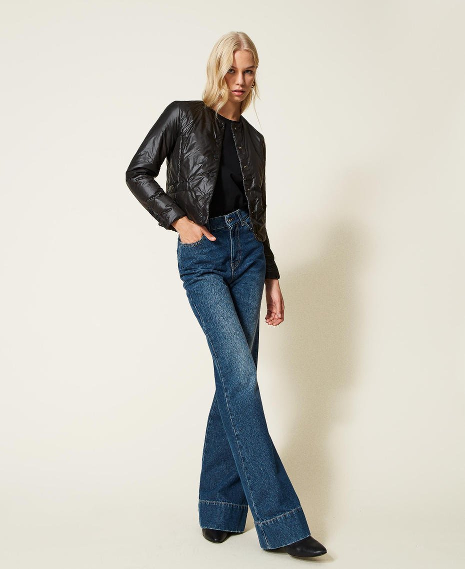 Padded Mandarin collar jacket