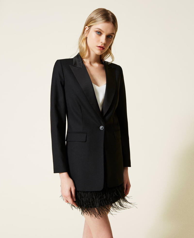 Wool blend and cady blazer