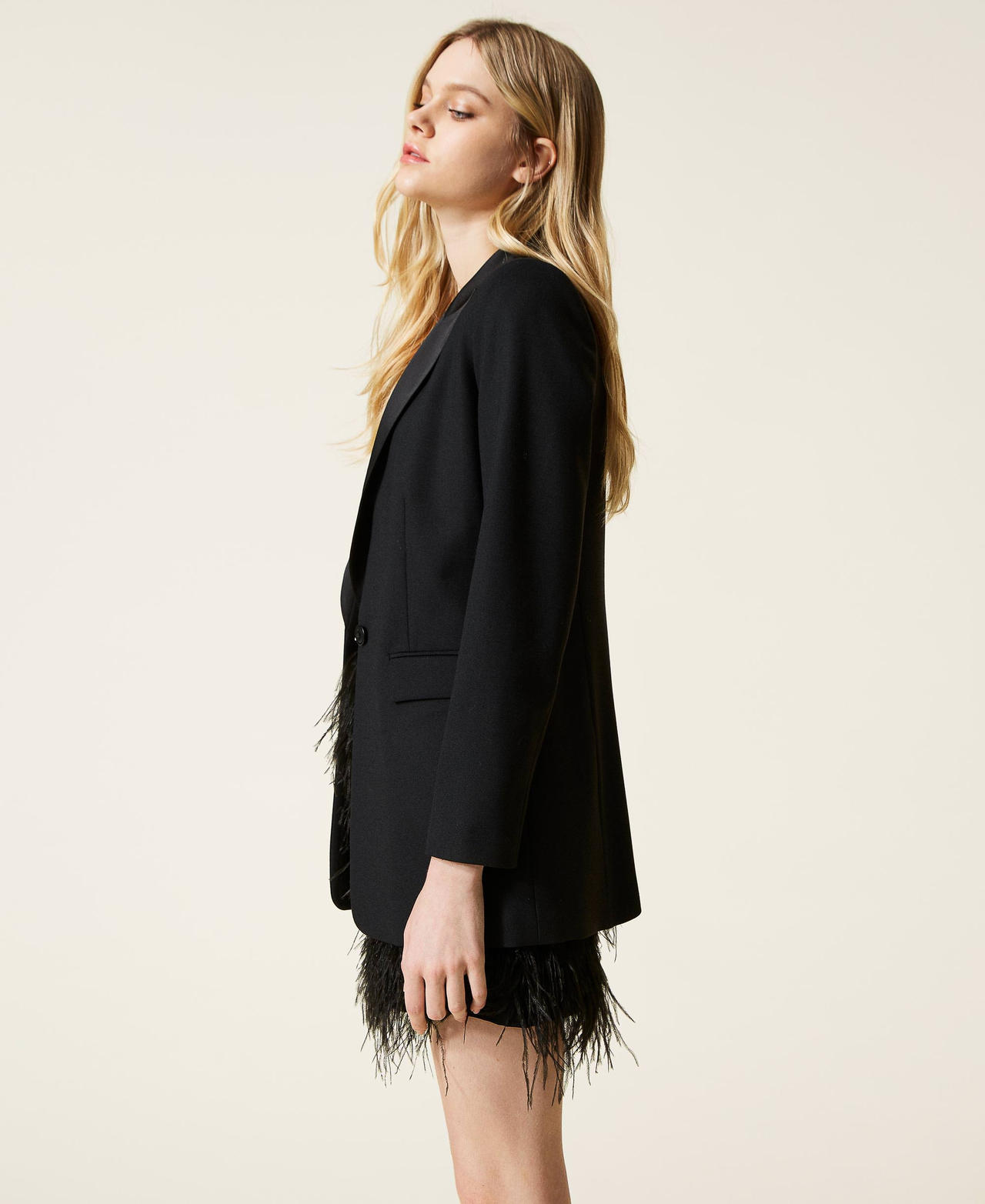 Wool blend and cady blazer