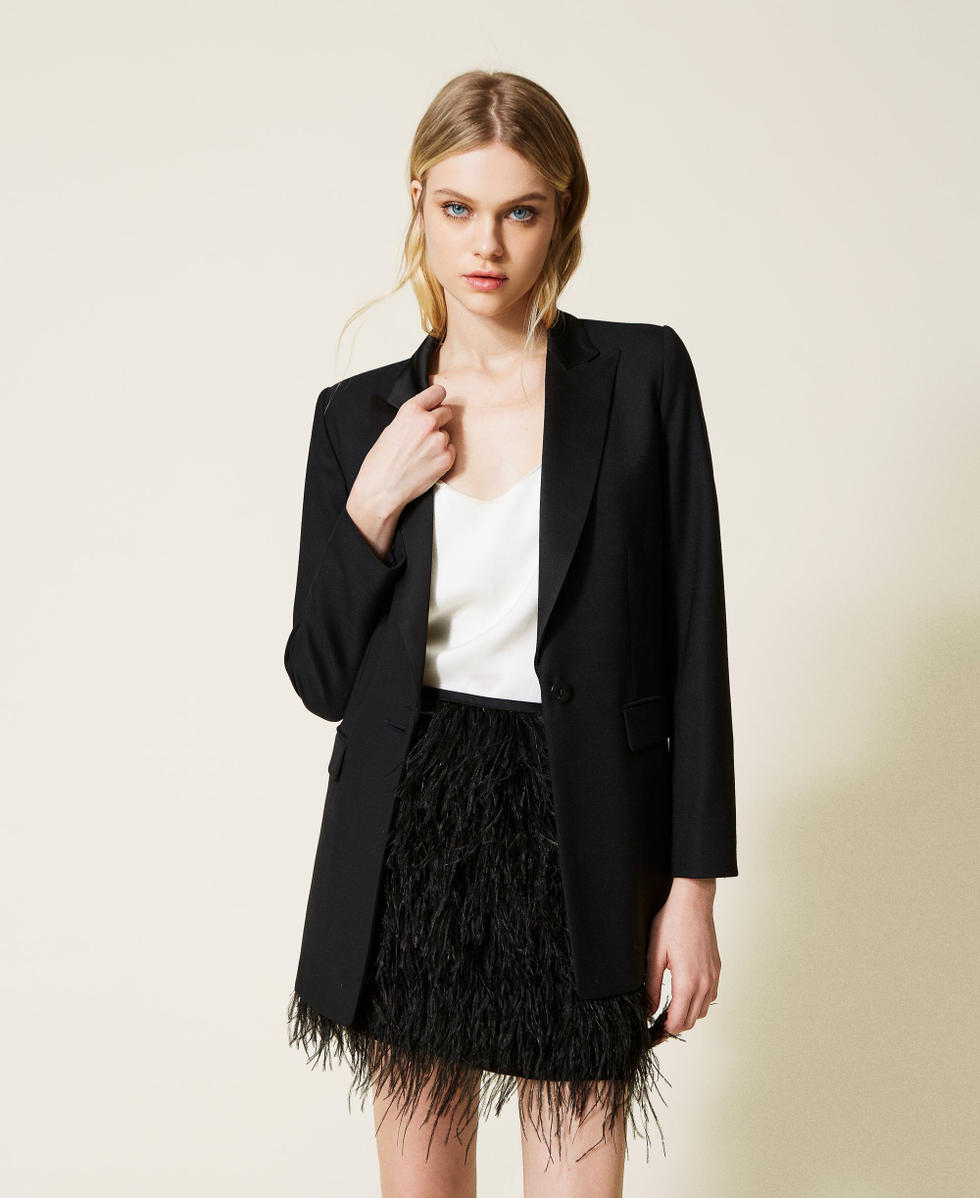 Wool blend and cady blazer