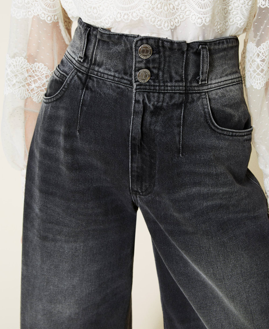High-Waist-Jeans in Cropped-L&auml;nge