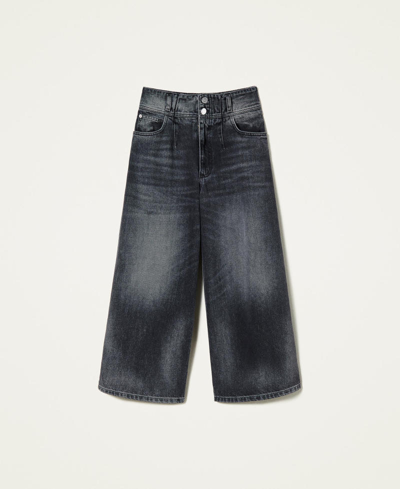 High-Waist-Jeans in Cropped-L&auml;nge