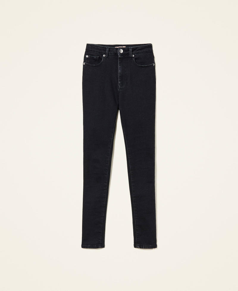 Five-pocket skinny jeans Black Denim Woman 222TP239B-0S