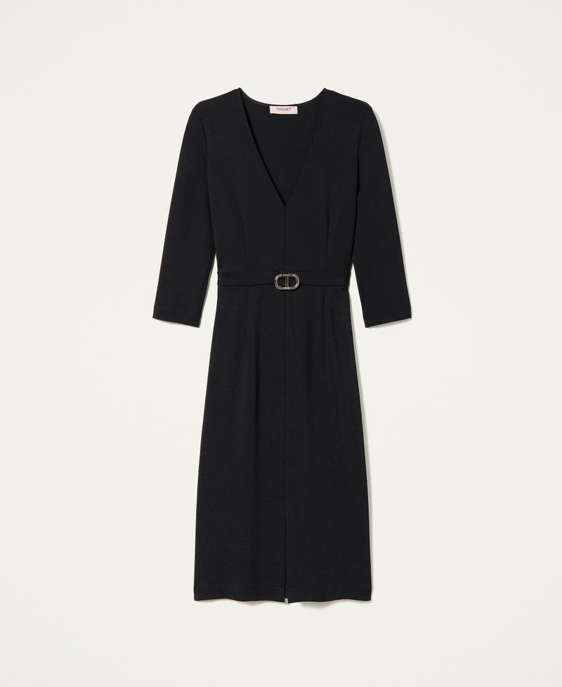 Abito longuette con logo