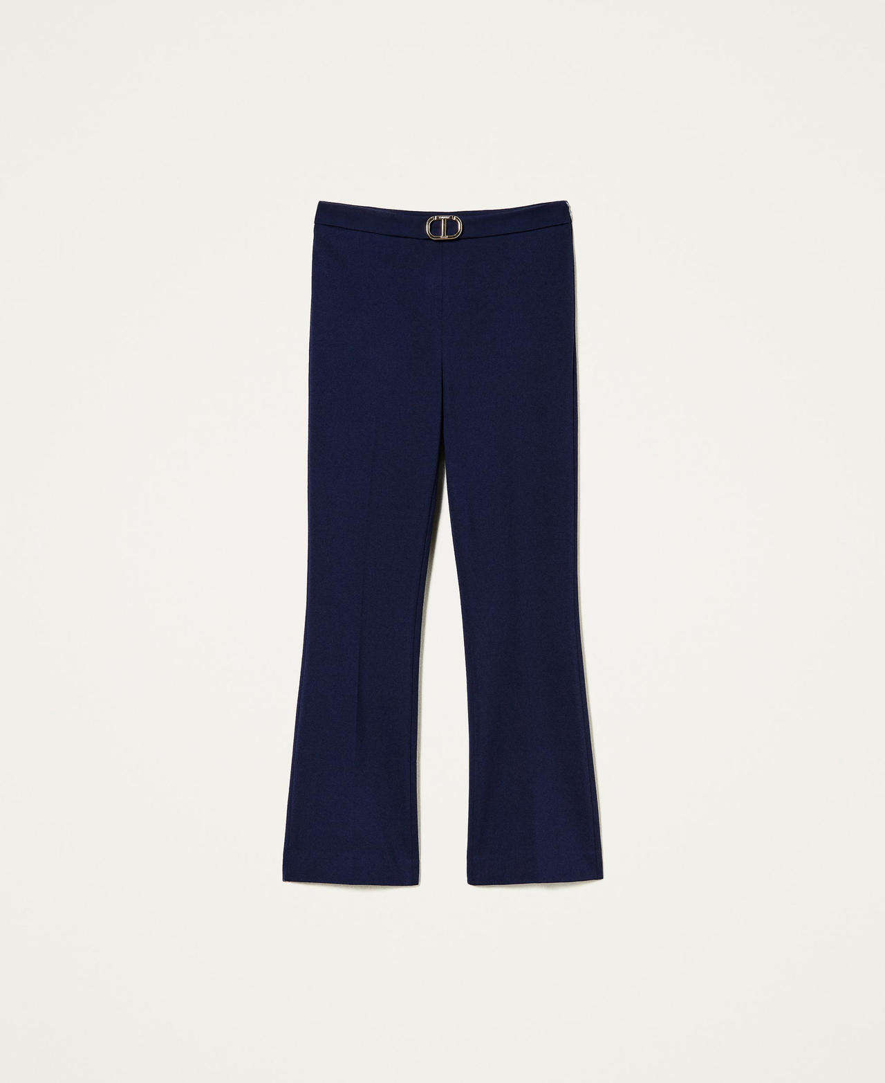 Flared trousers with logo