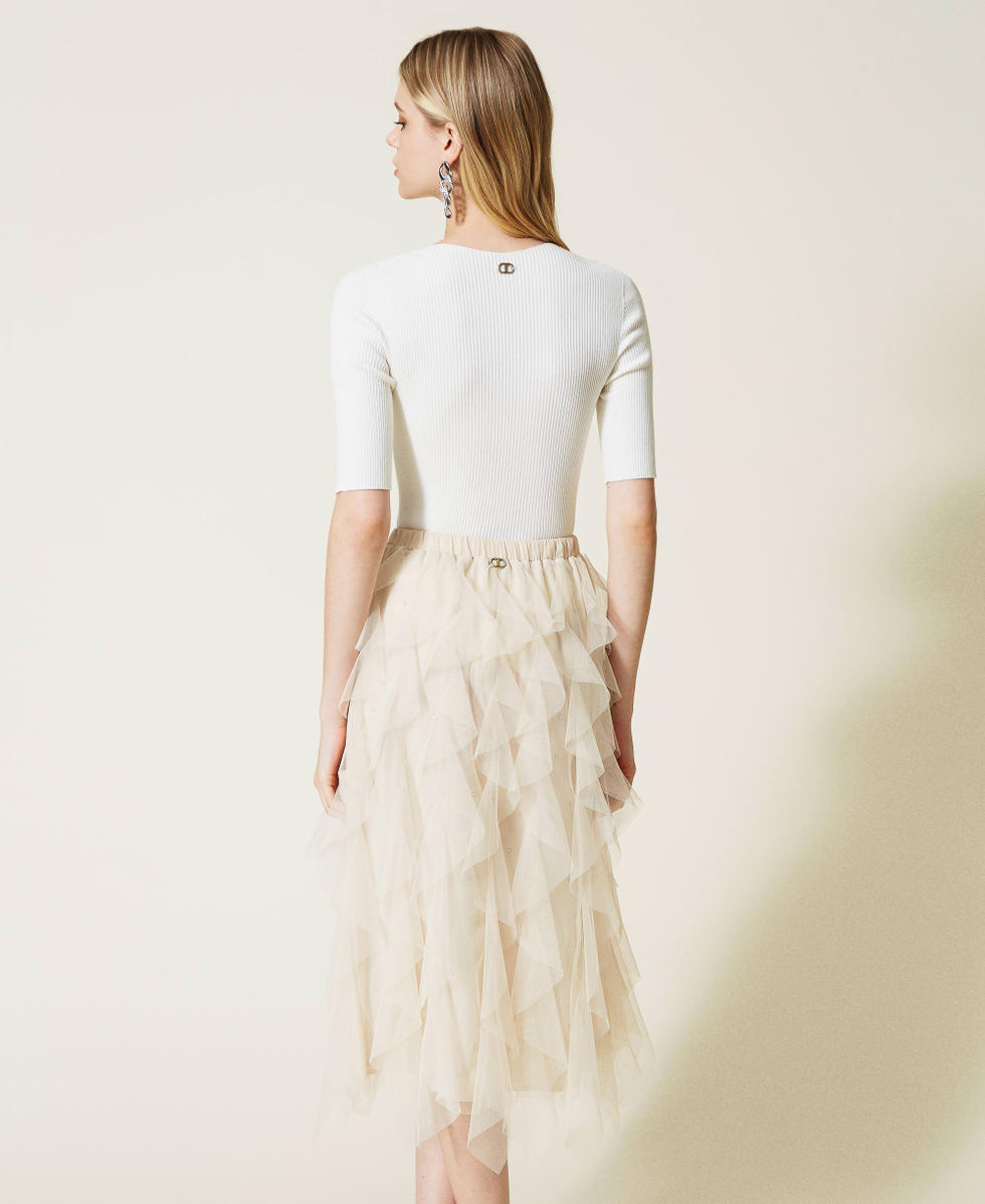 Tulle midi new arrivals skirt ivory
