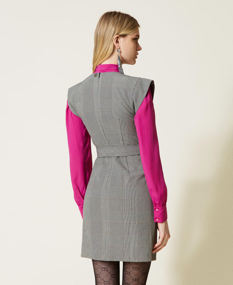 Short glen plaid dress