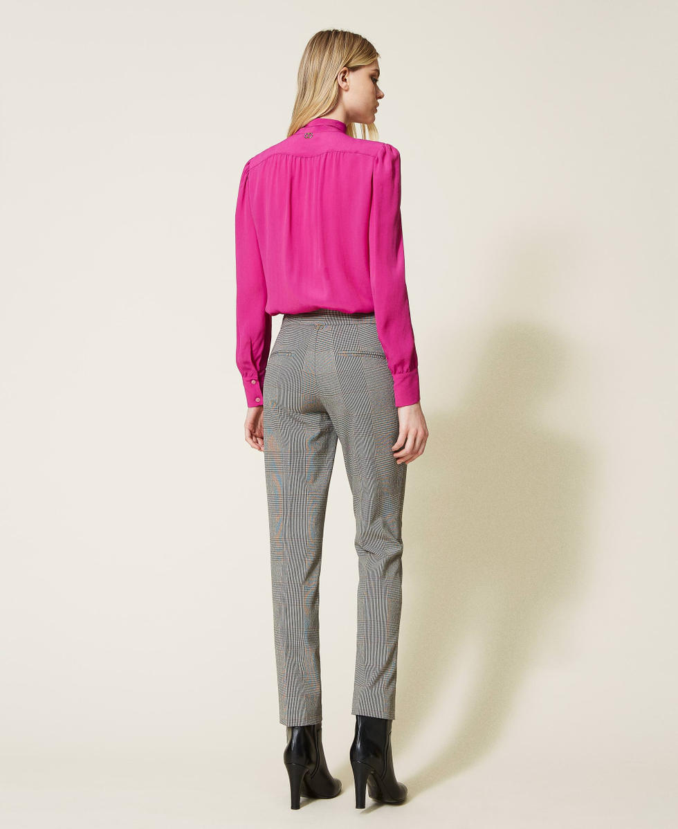 Glen plaid cigarette trousers