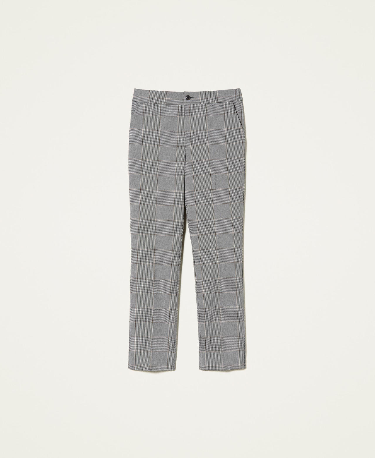 Glen plaid cigarette trousers