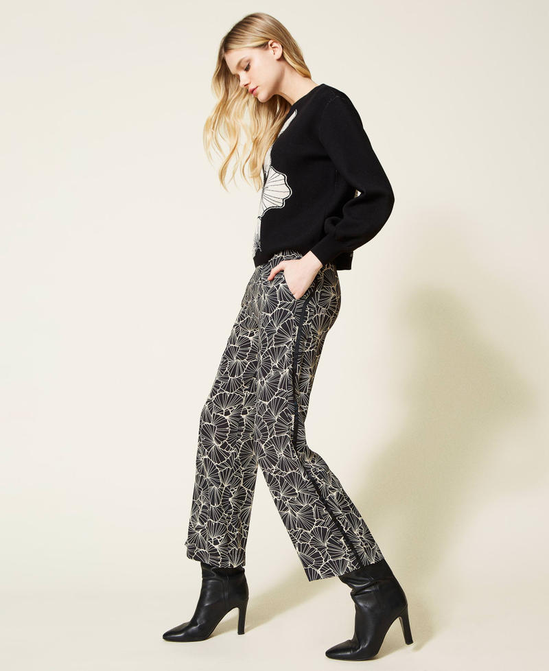 Palazzohose mit Print