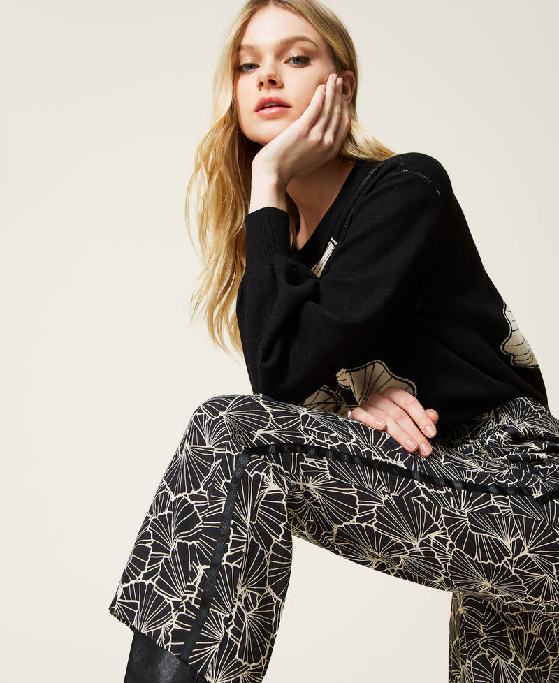 Palazzohose mit Print