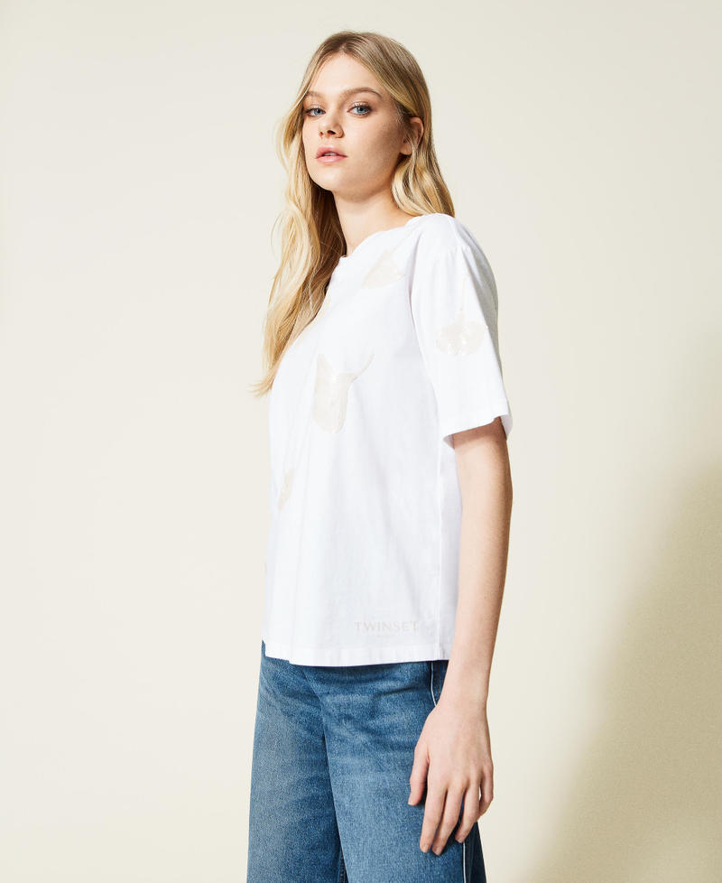 T-shirt avec broderie de sequins