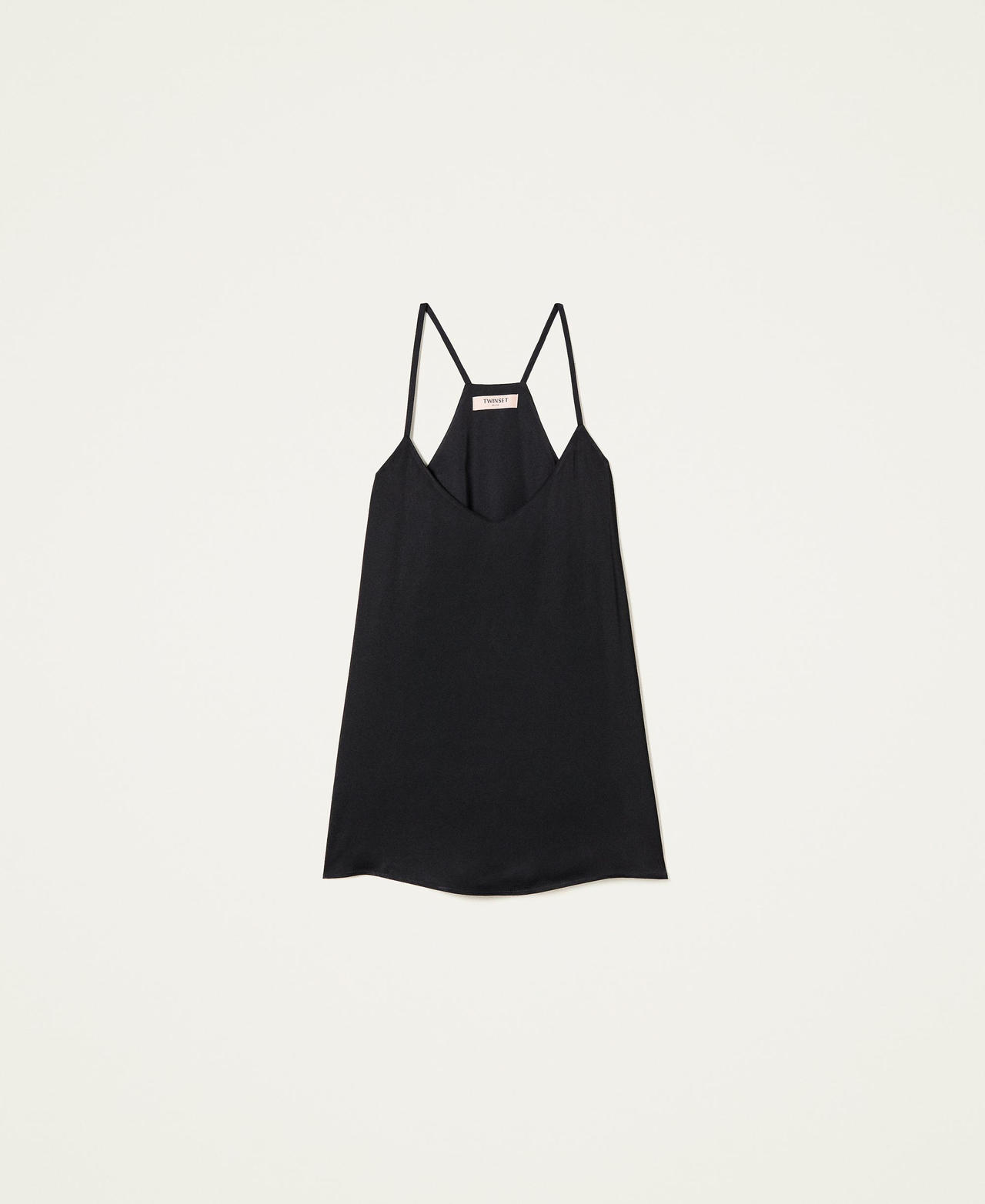 Top avec bretelles en satin