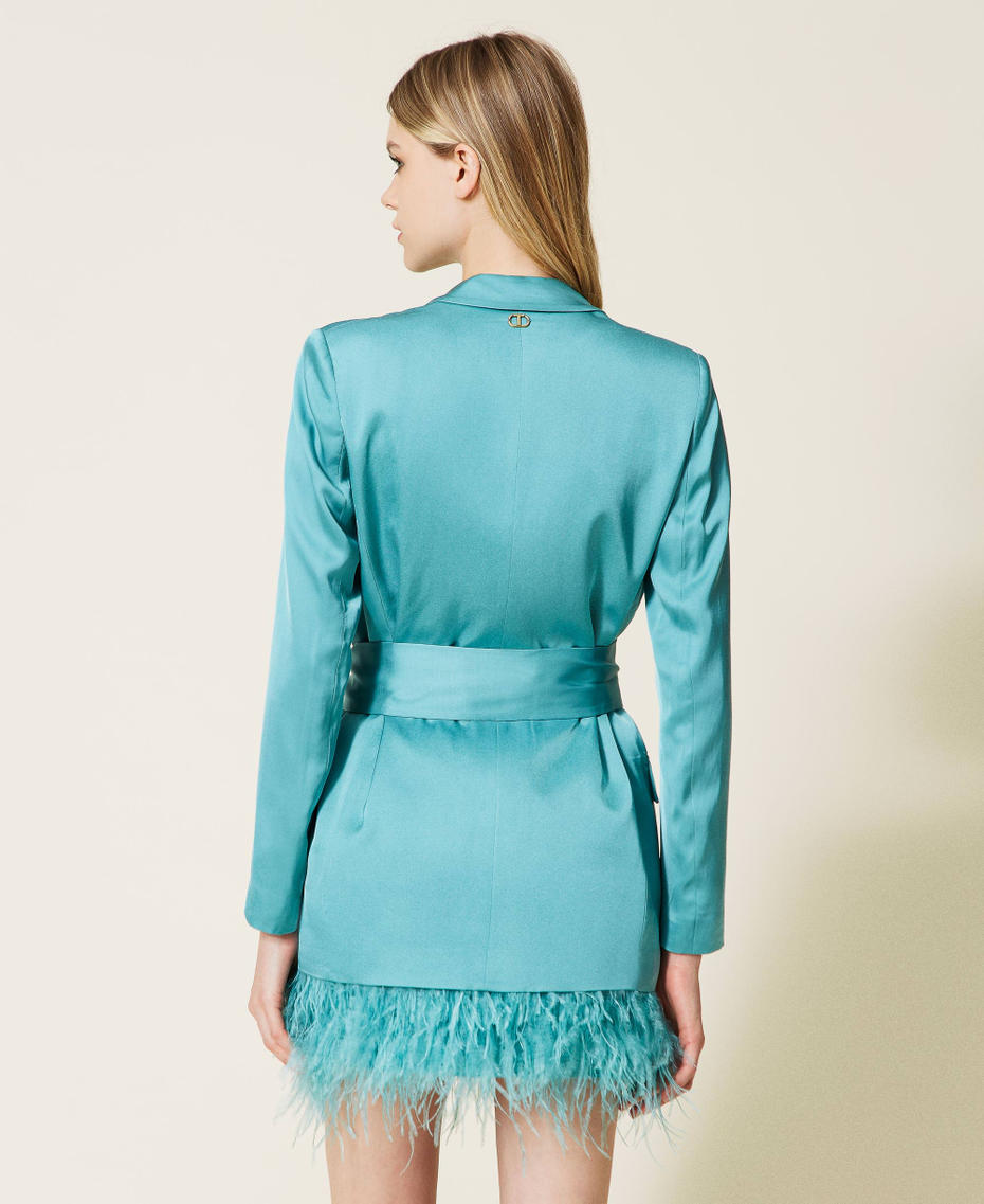 Satin jacket with belt