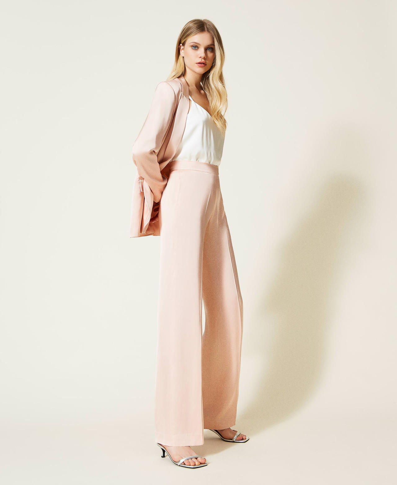 Pantalon palazzo en satin