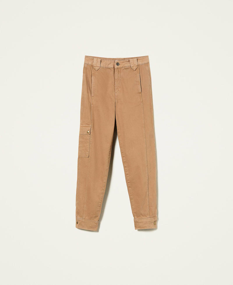 Cotton bull cargo trousers Camel Woman 222TP2630-0S