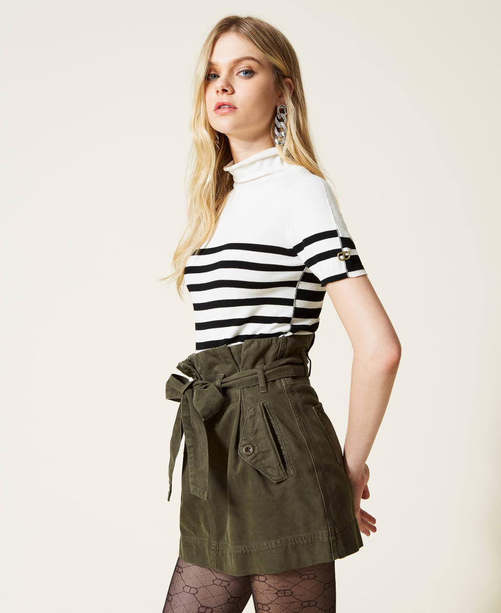 Jupe mini taille haute discount