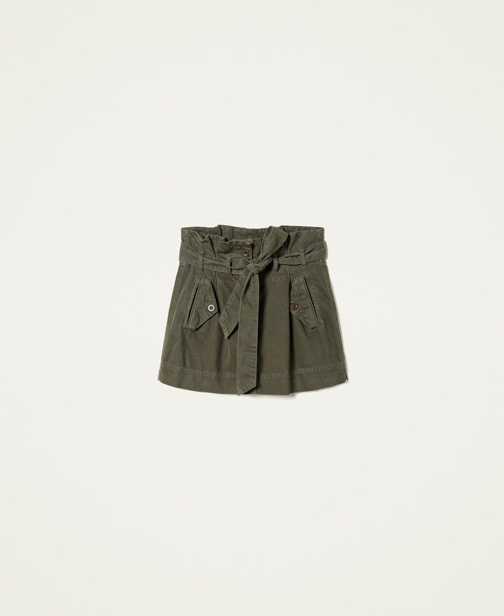 High waist bull miniskirt