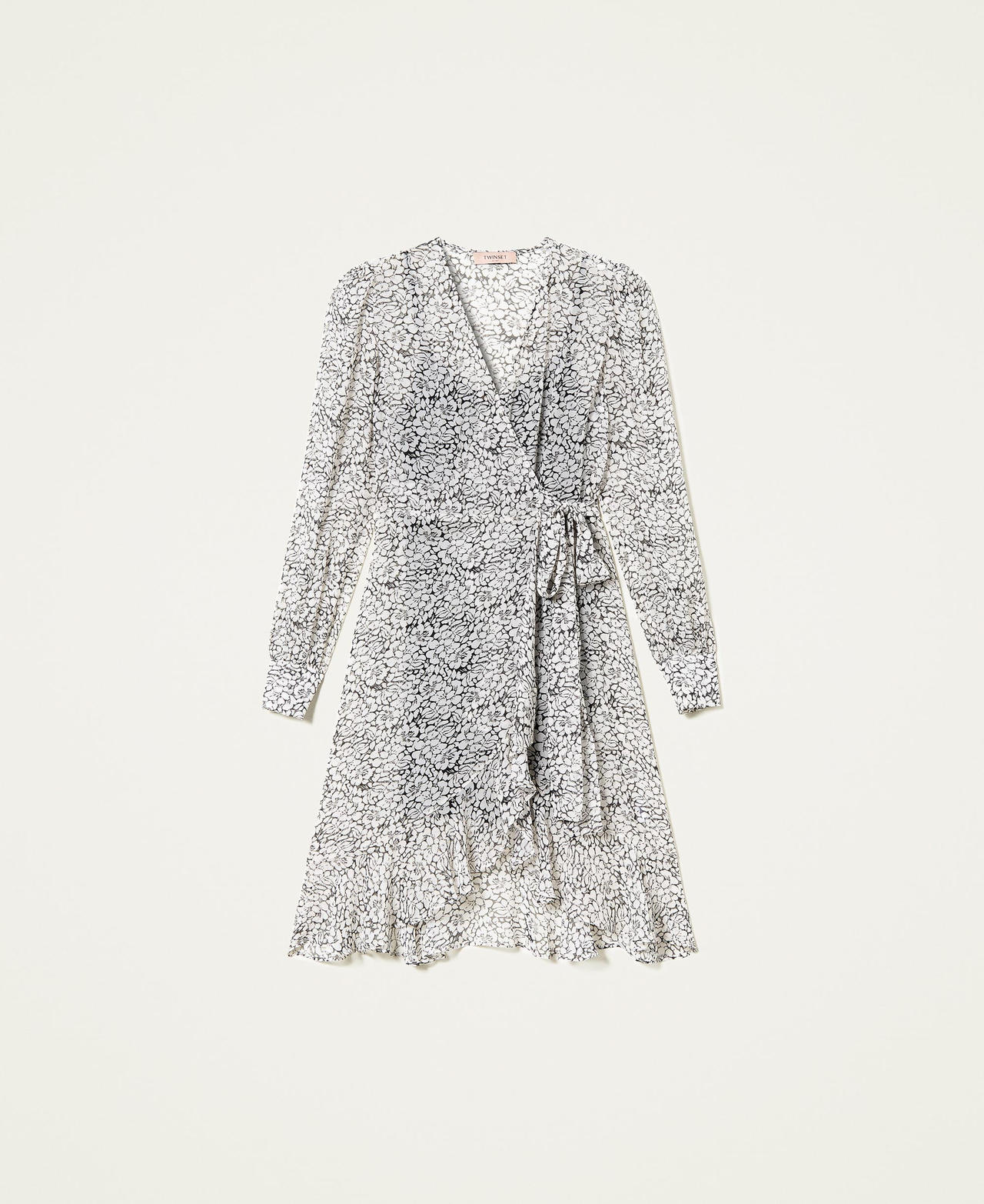 Short printed creponne dress