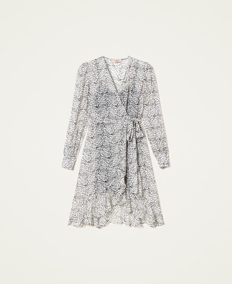 Short printed creponne dress