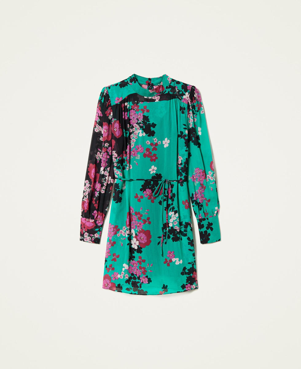 Short creponne floral dress