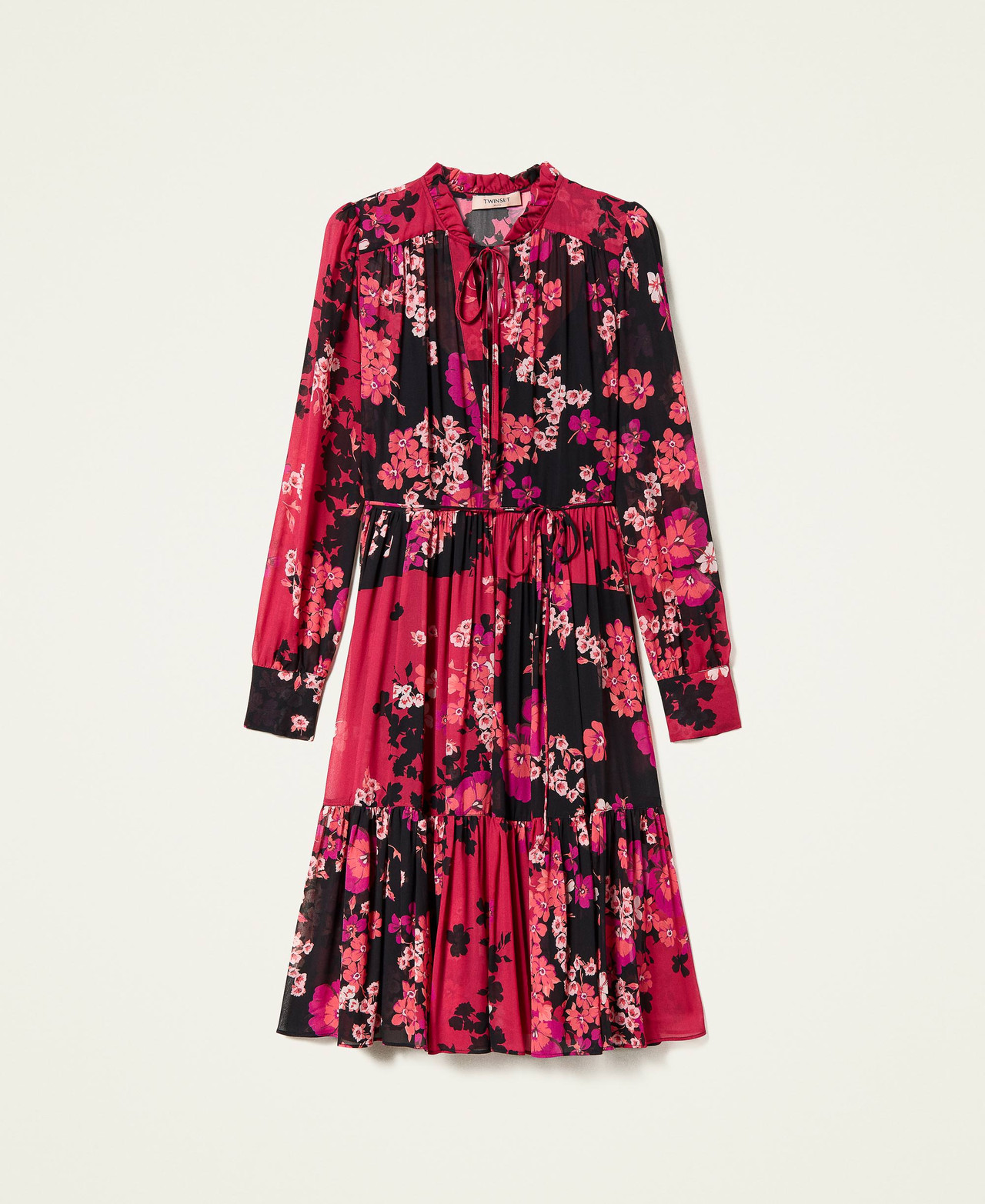 Robe De Soirée DESSY COLLECTION Sans Bretelles Taille 6 - Crêpe Trompette Fuchsia - Neuve Avec étiquettes