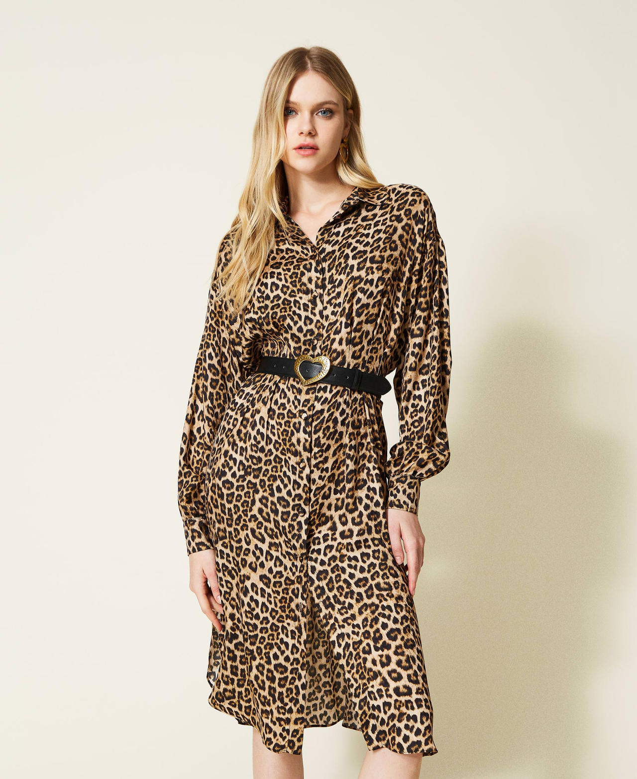 Snakeskin print shirt dress sale
