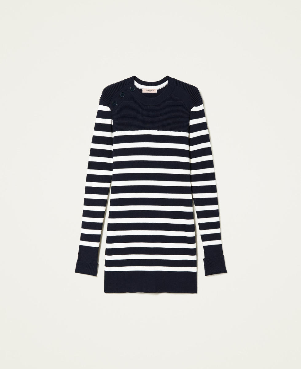Short striped knit dress