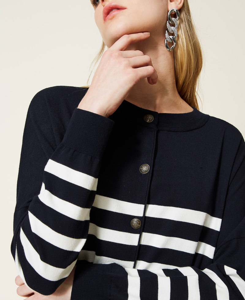 Striped jumper-cardigan