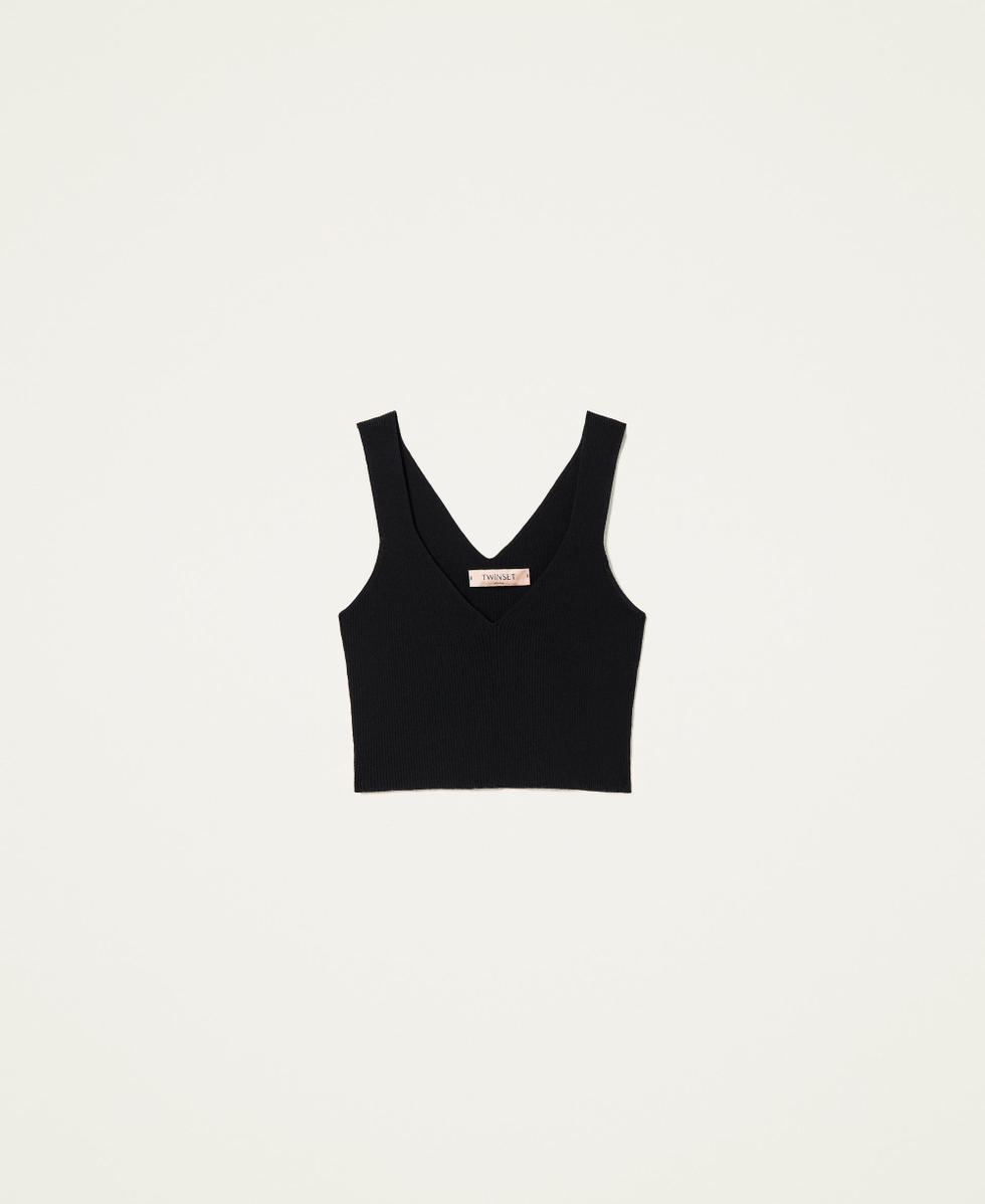 Ribbed cropped top