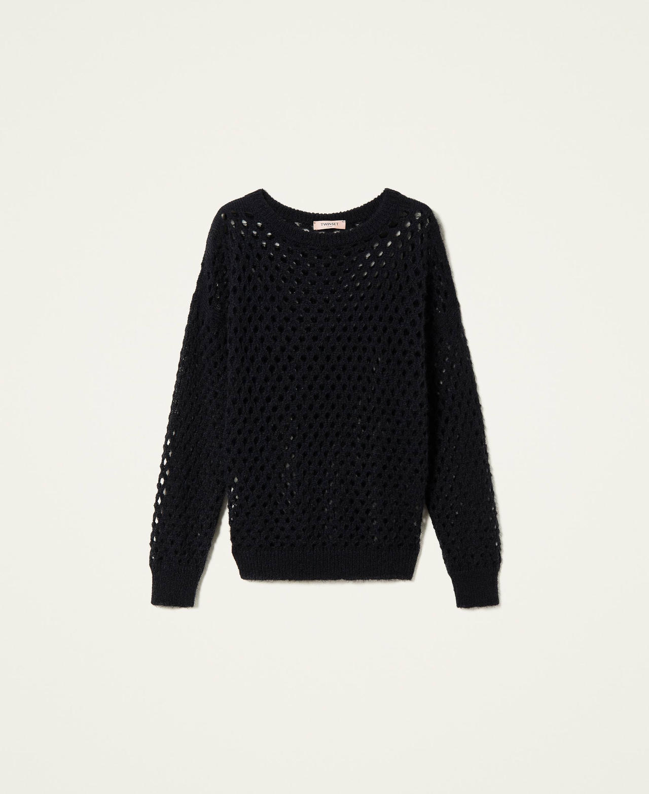 Netzpullover aus Mohairmischung