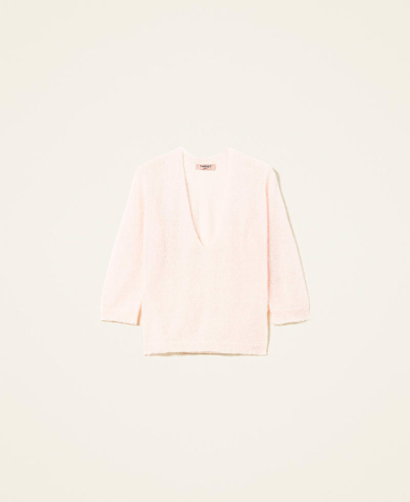 Seamless mohair blend jumper Parisienne Pink Woman 222TP3190-0S