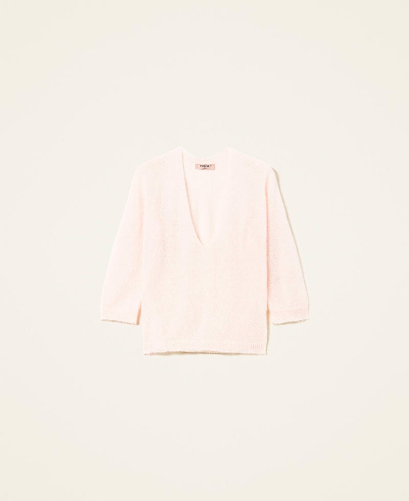 Pull sans coutures en mohair mélangé